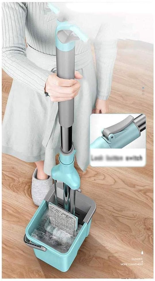 Rotating Mop 360 Degree Sweep Free Hand Wash with Bucket for Home Store Cleaning Flat