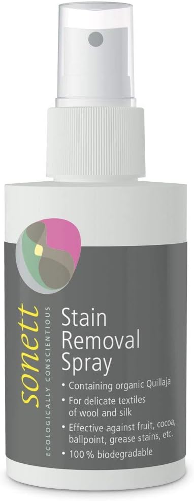 Sonett Organic Stain Removers Spray for clothes effective against fruit Cocoa Ballpoint Grease stains for delicate textiles of Wool and Silk (6 Count)