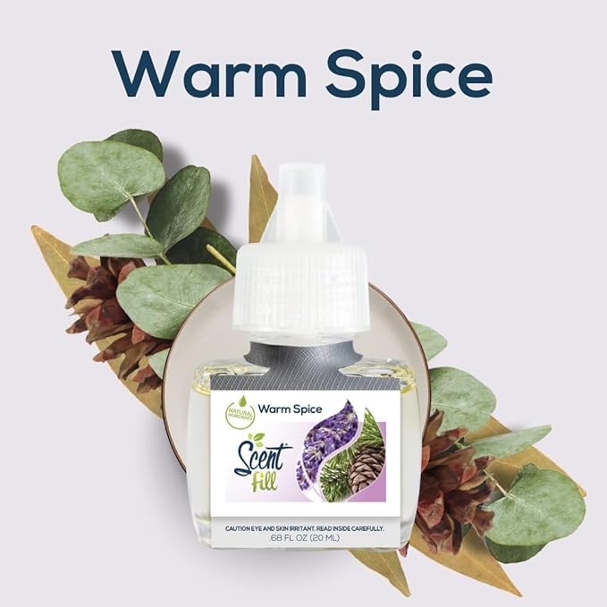 Scent Fill Warm Spice Plug in Air Freshener 4 Scented Oil Refills