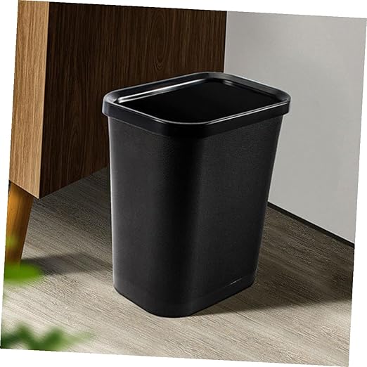 Thickened Plastic Simple Trash Can for Home and Bedroom Opening Garbage Container Bin for Living and Bathroom Wastebasket for Office Desk Sundries and Daily Use