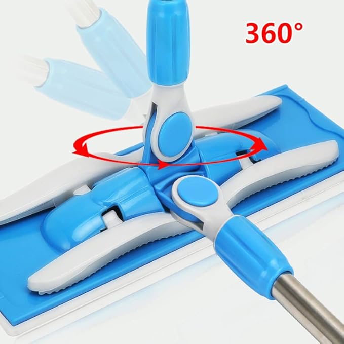 Mop Flat Plate to Wipe The Earth Artifact Household Wood Floor Mop Clamped Wet and Dry Dual-use Bed Take It Off(D)