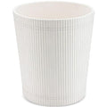 GORESE Pu Leather Trash Can 2.6 Gallon Wastebasket Small Wastepaper Basket for Office Bedroom Living Room Round Trash Bin Home Decor Cream White