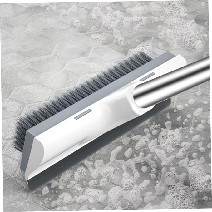 IMIKEYA Household Floor Scrubbing Brush with Long Handle Stiff Bristles for Bathroom and Tile Cleaning Versatile Grout and Floor Brush for Deep Cleaning