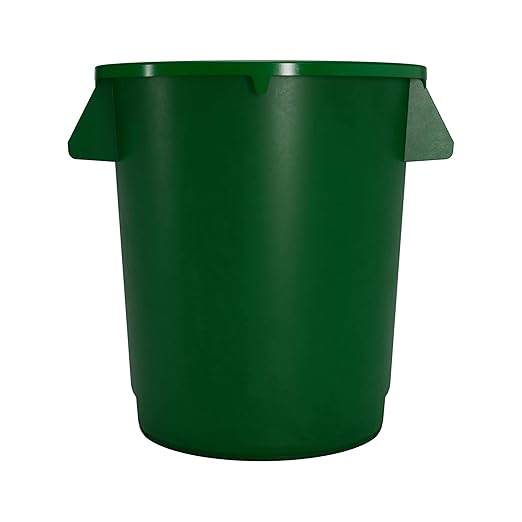 SPARTA Bronco Waste Container Trash Container Round Trash Bin for Disposal 10 Gallons Green