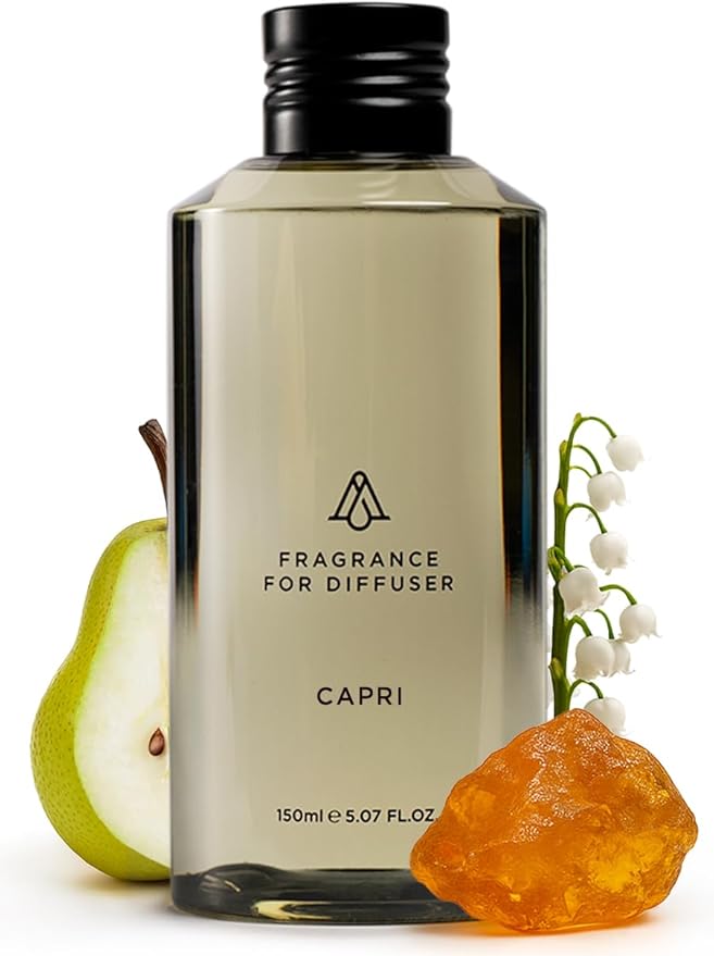 AromaPlan Hotel Home Luxury Scents Capri 5.07 Fl Oz (150ml) | Fragrance for Cold Air &amp Waterless Diffuser Oil | Home Luxury &amp Hotel Scent for Aromatherapy-USA Made Bigger Bottle &amp Longe