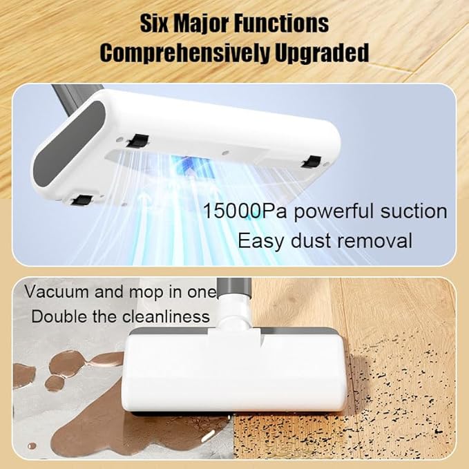 Cordless Vacuum Cleaner 30 Min Runtime 5 in 1 Lightweight Rechargeable Cordless Stick Vacuum for Home/Pet Hair/Carpet/Hard Floor/Car