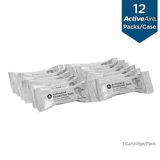 ActiveAire Automated Freshener Dispenser Refill for ActiveAire and Compact ActiveAire In-Stall Air Freshener Dispensers by GP PRO (Georgia-Pacific) Coastal Breeze 48250 12 Cartridges Per Case