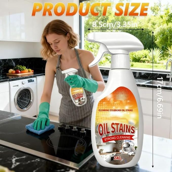 Heavy-Duty Kitchen Degreaser Foam Cleaner 2026 New Heavy Clean Up Kitchen Oil Stains Spray 240ml Multifunctional Powerful Oven Cleaner for Stove Counter Tops Range Hoods (1)