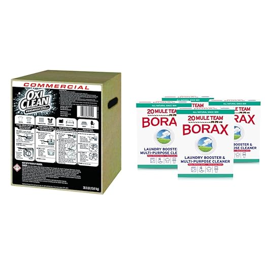 OxiClean Versatile Stain Remover + 20 Mule Team Borax Detergent Booster &amp Cleaner
