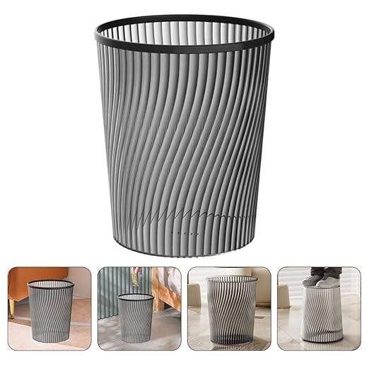 Alipis 2pcs Garbage Can Modern Wastebasket for Home Office Bedroom Bathroom Space-Saving Trash Bin for Daily Waste Disposal