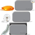Car Air Freshener Starter Kit- Stone Air Freshener Car Odor Eliminator - Long Lasting Scent - Auto Accessories - Metal Clip (Amber-Frosted Spruce-Open Air)