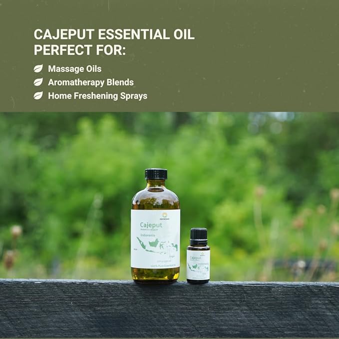 Cajeput Essential Oil (2lbs) - Direct from Central Java Indonesia - Essential Oils for Diffusers Aromatherapy Essential Oils for Body Massage Oils | 100% Pure Therapeutic Grade