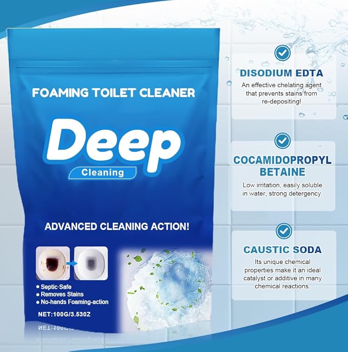 Deep Toilet Cleaner 2025 New Toilet Bowl Cleaner Foam Toilet Cleaner Upgrade Self Activating Powder for Toilet Bowl Cleaning Powerful Foaming Toilet Bowl Cleaner for Toilet Bowl Cleaning (3)
