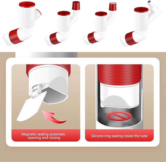 Multipurpose Odor Rotating Drain Connectors For Kitchens Supplies And Bathrooms With Easy Installation