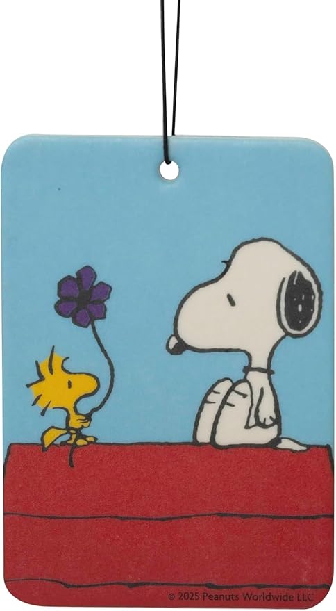 Plasticolor Peanuts Snoopy Doghouse Paper Air Freshener Vanilla scent 6 Pack 12 Fresheners
