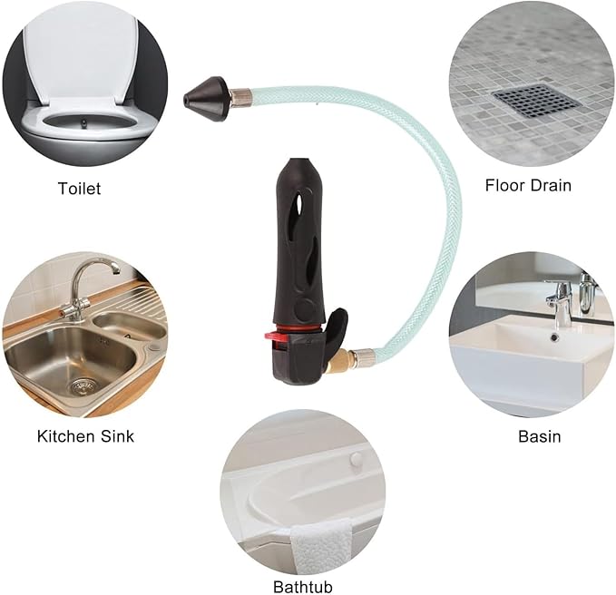 Rapid Action Drain CO2 Powered with Flexible Hose for Pipe and Condenser Dense Drain Equipment