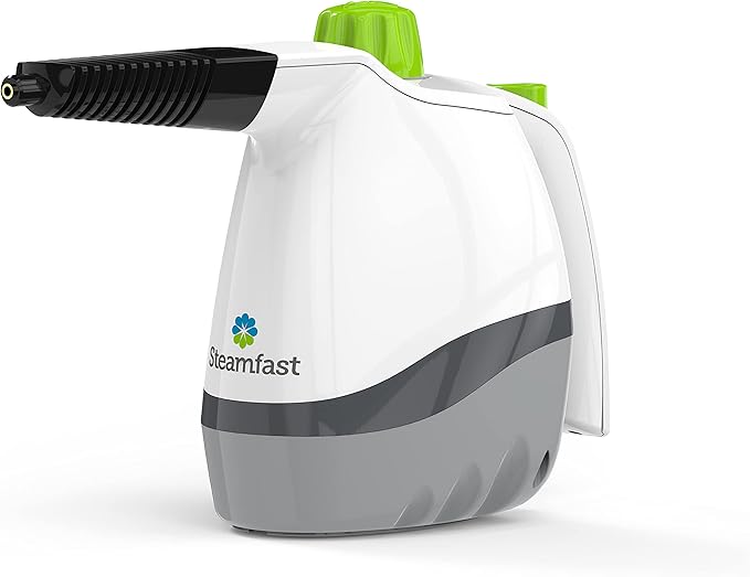Steamfast SF-210 Handheld Steam Cleaner 6 Accessories Included 12-Foot Power Cord Chemical-Free Steam Heats Up in 3 Minutes 6-Ounce Water Tank Powerful Steam Removes Dirt Grime Grease and More