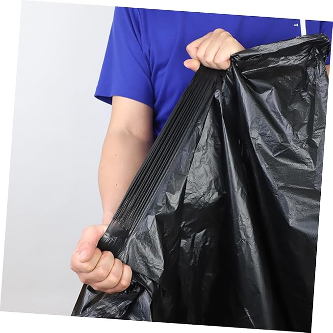 50pcs Heavy Duty Large Trash Bags 80x100cm Contractor Garbage Bags for Outdoor Commercial and Office Use Black Extra Large 100l Bin Liners for Yard and Property Cleanup