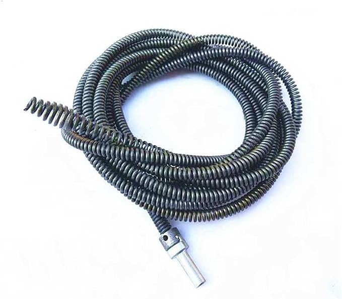 Mdingbao-Compression Spring 10/15/20M Sewer Dredging Spring Electric Drill Drain Cleaner Machine Extension Sewer Pipe Dredger Cleaning Spring with Connector Good Corrosion Resistance
