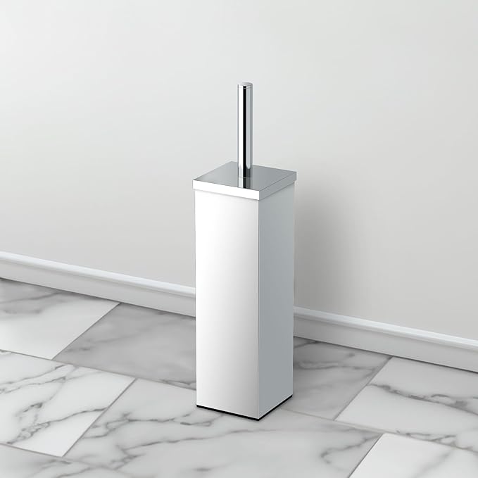 Gatco 1488 Elegant Square Toilet Brush Holder Chrome