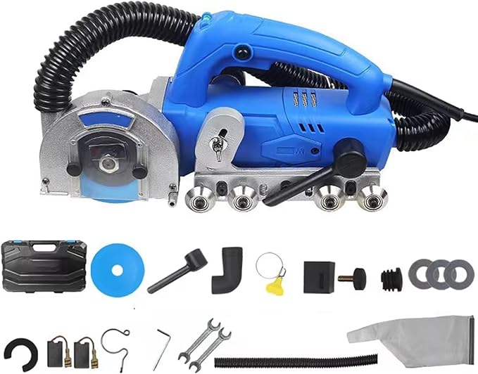 Handheld Electric Grout Cleaner + Tile Gap Cleaning Machine + Diamond Blade Dust-Free Design + Efficient Grout Cutting &amp Removal + Home &amp Industrial Floor Tile Maintenance 5*sawblade