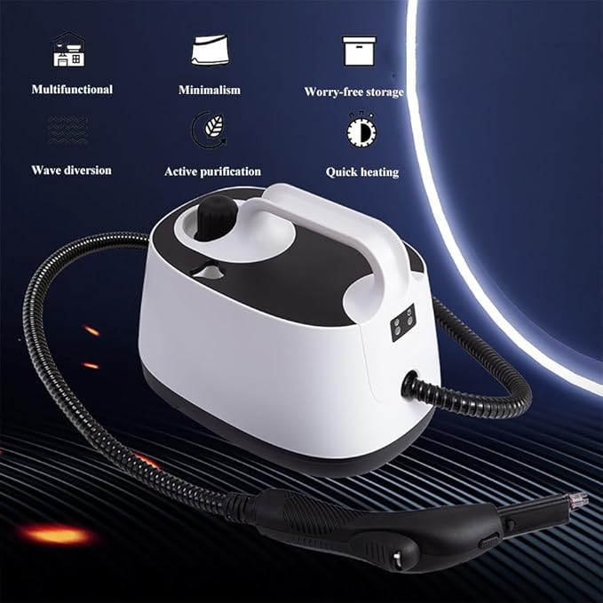 Steam Cleaner2000W Handheld Steam Cleaner1.8L Capacity Multipurpose Steamer For Home UseWith 2 Brush Heads And Automatic Air Jet HandleCleaning For CouchAutoFloor110V