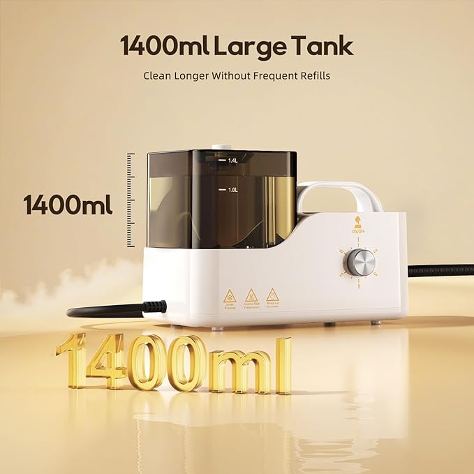 Lubluelu High-Pressure Steam Cleaner for Home Car Detailing &amp Kitchen 2600W Handheld Steamer with 10s Heat-Up for Bathroom Floors &amp Upholstery