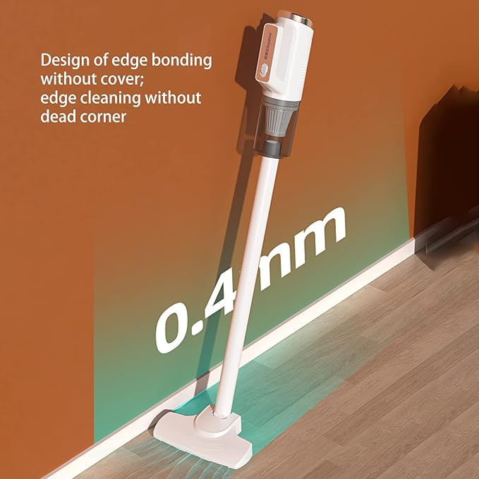 Portable Cordless Stick VacuumLong Runtime High Power Suction Vacuum CleanerLight Weight Household Vacuum Cleaner for CarpetHardwood FloorPet Hair