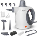 Multi-Surface Handheld Pressurized Steam Cleaner with 13 PCS Accessory Portable Steamer for Cleaning Multipurpose Steam Cleaner for Home/Car/Bathroom/Grease/Upholstery/Floor/Grout and More (White)