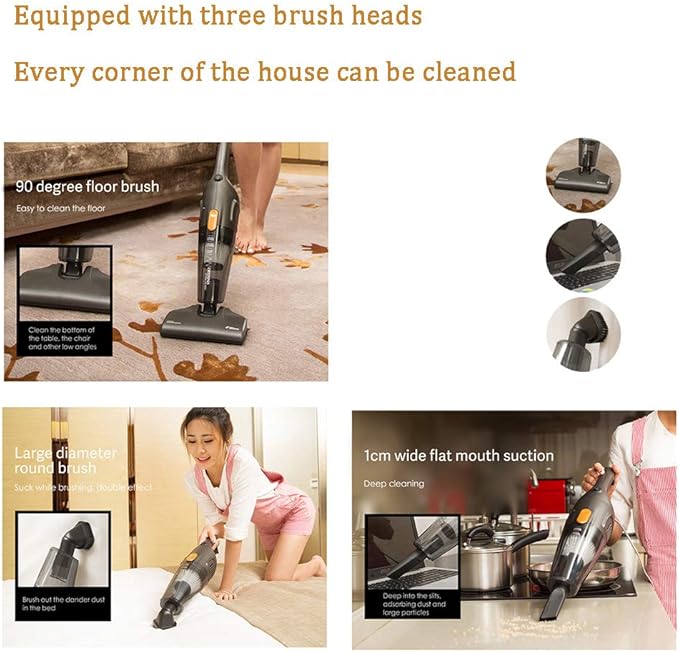 Corded Upright Vacuum Cleaner 2 in 1 Handheld Stick Vacuum Cleaner 14KPa Powerful Suction Large Bin Capacity Corded Handheld Stick for Carpet Car Pet Hair