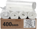 Aluf Plastics 56 Gallon 1.5 MIL (eq) Clear Heavy Duty Garbage Bags - 43 x 46 - Pack of 400 - For Industrial Recycling Storage &amp Outdoor