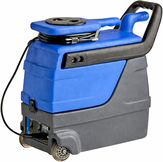 Commercial Cold Water Spot Carpet Extractor Machine 3 Gallon 55 PSI with 2-Stage Motor 4 Clear-View Upholstery Tool and 7 ft Hoses â€“ Perfect for Hotels and OfficesCommercial Cleaning