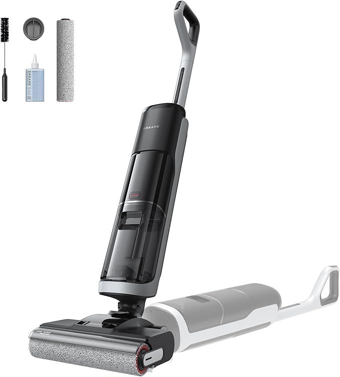dreame H14 Cordless Vacuum Mop 180° Lie-Flat Wet Dry Vacuum cleaner 140°F Brush Washing Fast Hot Air Drying in 5Mins Smart Hard Floor Cleaner Machine with Powerful Suction Great for Sticky Messes