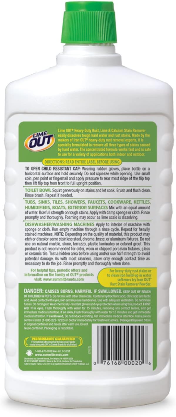Lime Out Extra No Scent Lime Rust &amp Calcium Stain Remover 24 fl. oz. Liquid