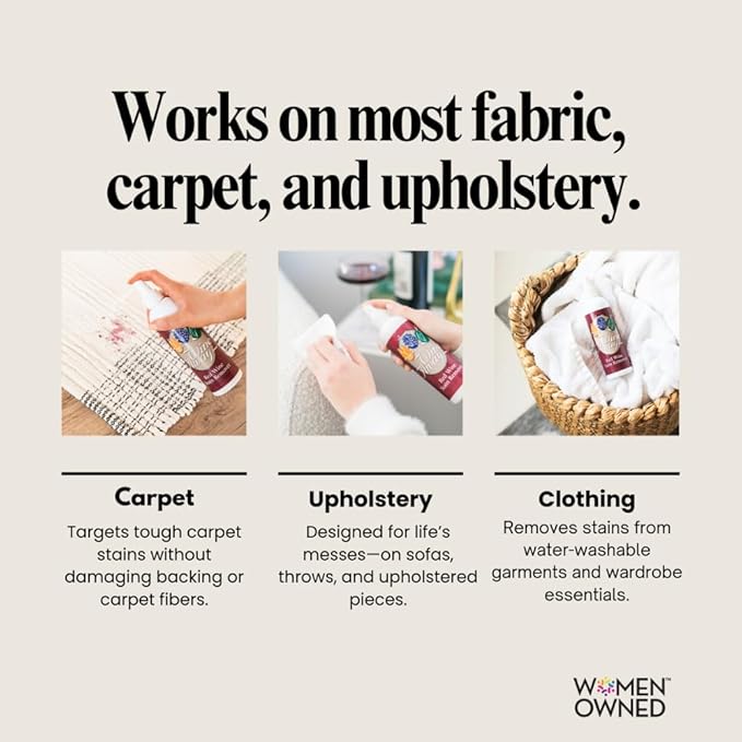 Wine Away Red Wine Stain Remover - Perfect Fabric Upholstery and Carpet Cleaner Spray Solution - Removes Wine Spots - Wine Out - Spray and Wash Laundry to Vanish Stain - 12 Ounce Set of 3