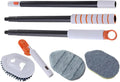 Multi-Functional Floor and Bathroom Cleaning Brush Set with Extendable Handle Hard Bristle Tile Scrub Brush and Replacement Pads Sturdy Scrubber for Shower and Floor Grout