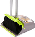 TreeLen Broom and Dustpan Set TreeLen Broom with Dust Pan with Long Handle Combo Set for Office and Home Standing Upright Sweep Use with Lobby