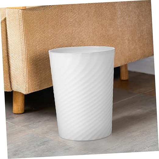 OUNONA Plastic Wastebasket No Lid Trash Can for Bathroom Office Bedroom Slim Garbage Can for Home Use Easy to Clean Versatile Trash Container