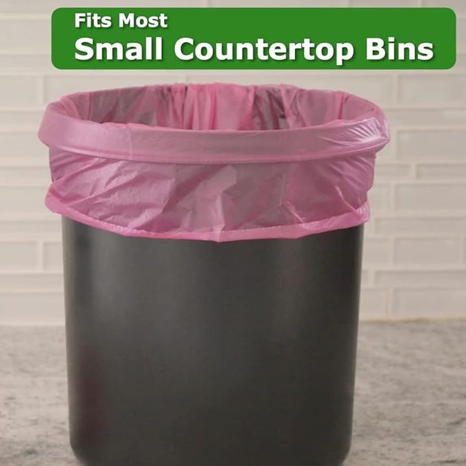 4 Gallon Trash Bag CCLINERS Small Garbage Bags Color Bathroom Trash Bags Office Can Liners for Home Kitchen (200 Count 5 Colors)