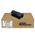 Aluf Plastics 44 Gallon Trash Can Liners (400 Count) - 36 x 46 - Thick 1.5 MIL Equivalent Black Trash Bags for Bathroom Kitchen Office Industrial Commercial Recycling and More