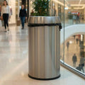 Towallmark 65L/17Gal Heavy Duty Open Top Commercial/Kitchen Trash Can Fingerprint-Resistant Waste Bin for Office Bedroom Restaurant Brushed Stainless Steel