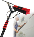 Water Fed Kit36 Feet Reach Solar Panel Cleaning BrushWindow Glass Washing Equipment Tool &amp Spray Washer Water Fed with Squeegeefor Caravan Deck30FT(9M)