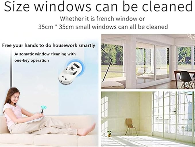 Intelligent Window Cleaning RobotGlass Cleaning Automatic Smart Robot with Remote Controlfor High Windows Outdoor Indoor BalconyElectric Window Cleaning Machine