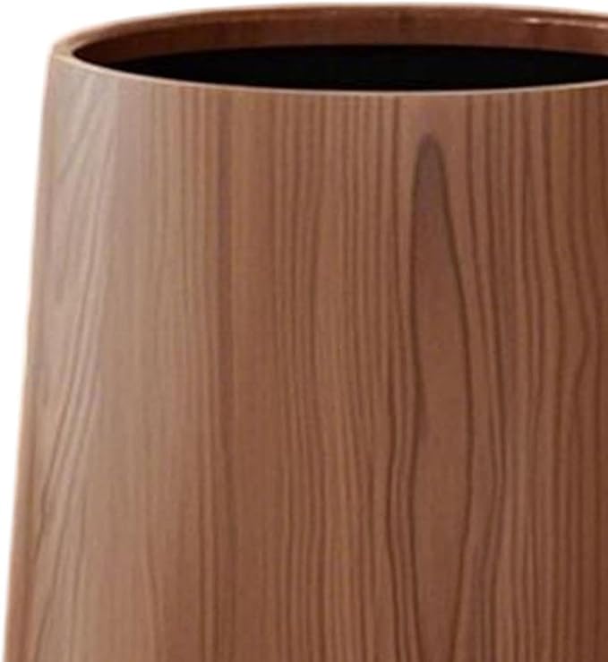 Trash Bin Wastebasket Removable Inner Portable Modern Paper Basket Bathroom Trash Can for Office Laundry Kitchen Restroom S Brown