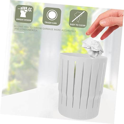 Homoyoyo Hollow Trash Can Thick Household Wastebasket for Office Bathroom Living Room Decorative and Functional Waste Bucket for Home Use