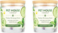 Pet House Candles Natural Scented Candles for Pet Odors 60 Hour Burn Time - Cucumber Mint 9 oz 2 Pack
