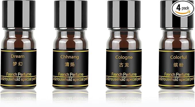 Helicopter Solar Car Air Freshener Refill Set Solar Essential Oil Refill Perfume Oil for Car Air Fresheners(4 Packs)