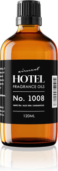 AirScent Hotel Diffuser Oil No. 1008 - White Tea Aloe Vera &amp Sandalwood - Hotel Scent Dupe - Premium Fragrance Oil for Ultrasonic and Waterless Diffusers and Crafting - 120 mL 4 fl oz Glass Bott