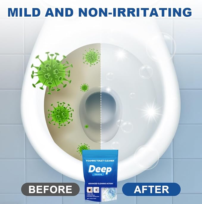 Deep Toilet Cleaner 2025 New Toilet Bowl Cleaner Foam Toilet Cleaner Upgrade Self Activating Powder for Toilet Bowl Cleaning Powerful Foaming Toilet Bowl Cleaner for Toilet Bowl Cleaning (3)