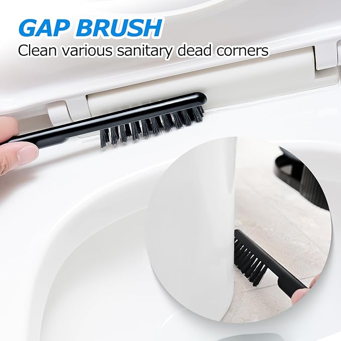 2Pack 2 in 1 Toilet Brush and Plunger SetToilet Bowl Brush Plunger SetToilet Brush Plunger ComboCleaning BrushCleaning SuppliesGroove Gap BrushBathroom Cleaning Tools